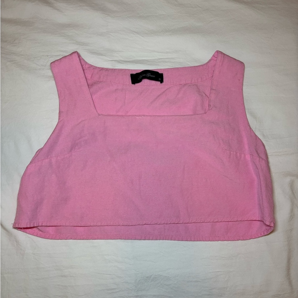 Pink Tank Crop Top